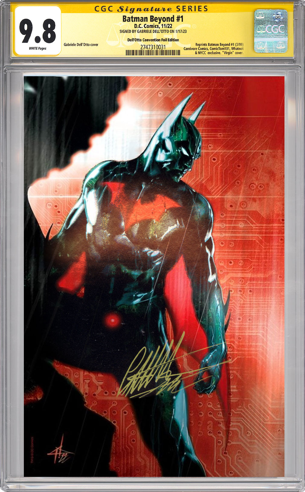 CGC 9 .8 I Am Batman.#1 Dell otto virgin shops variant cover